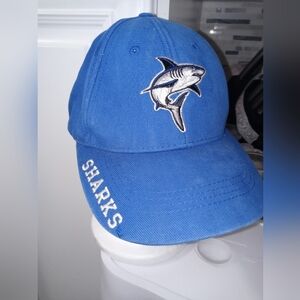 Russell Blue Adjustable Embroidered Sharks Baseball Cap